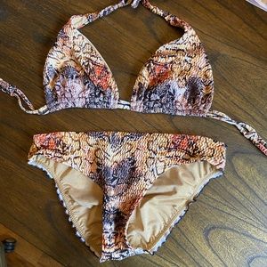 Luli  Fama Snake Print Bikini